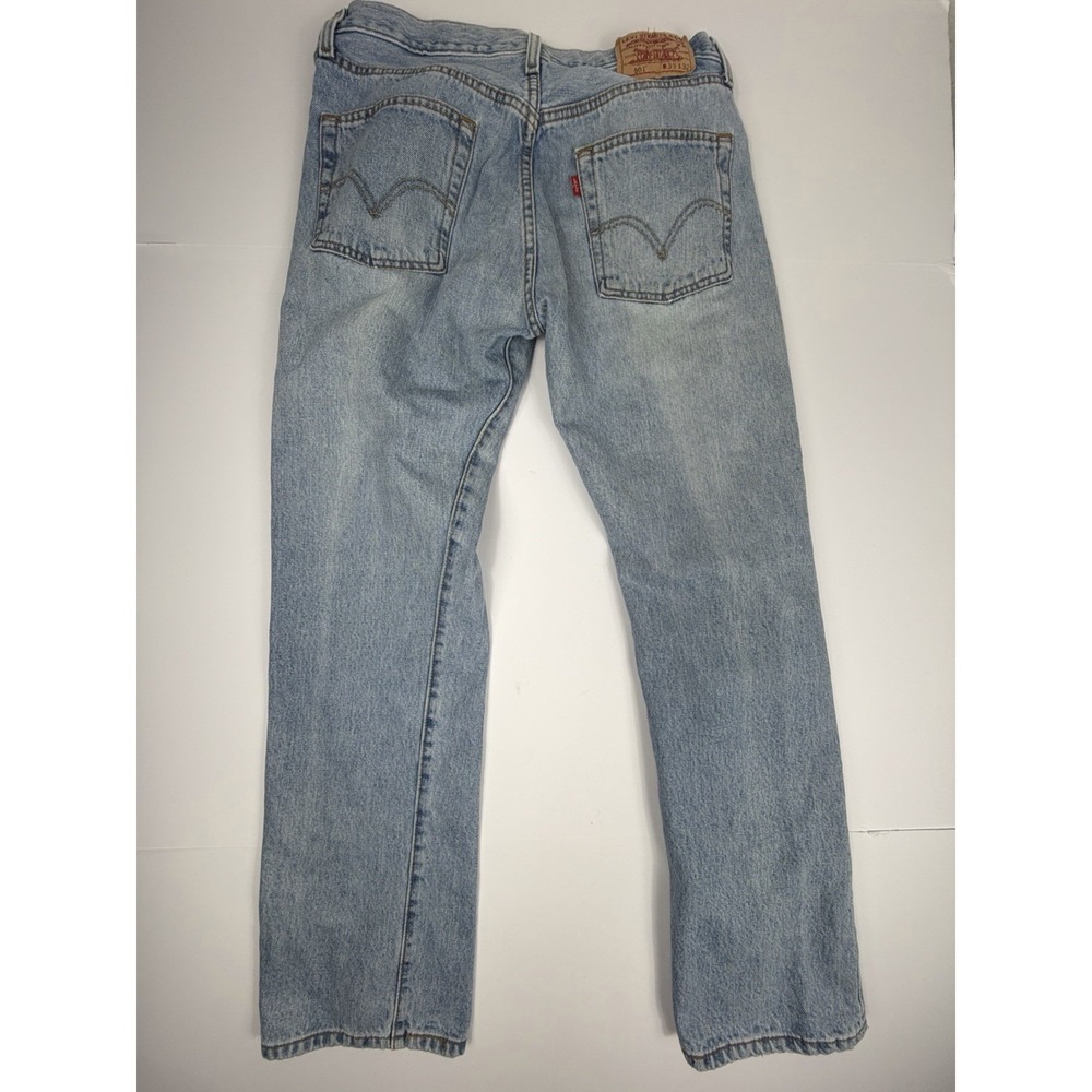 Levi's 501 XX Jeans Men's 33x32 Light Wash Straight Leg Button Fly Denim Pants - Picture 2 of 7